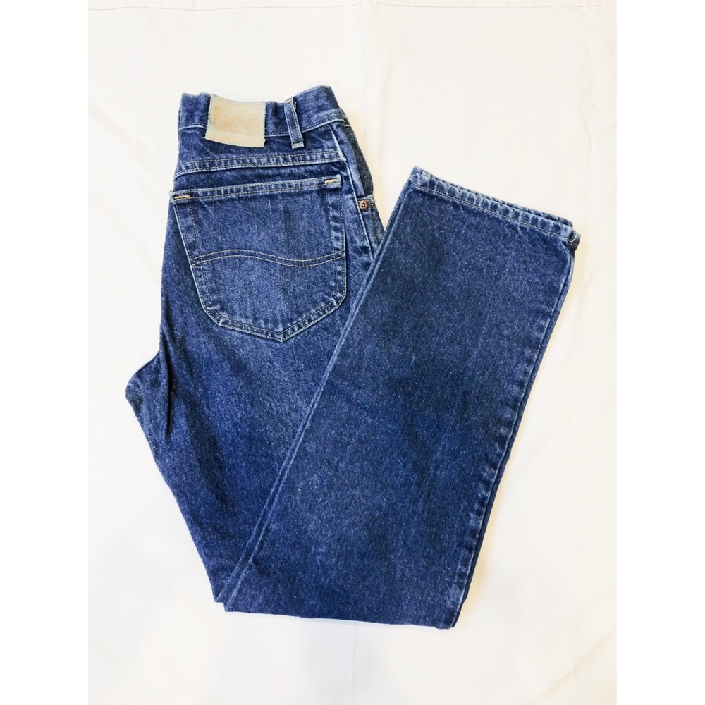 High rise  dark wash lee denim